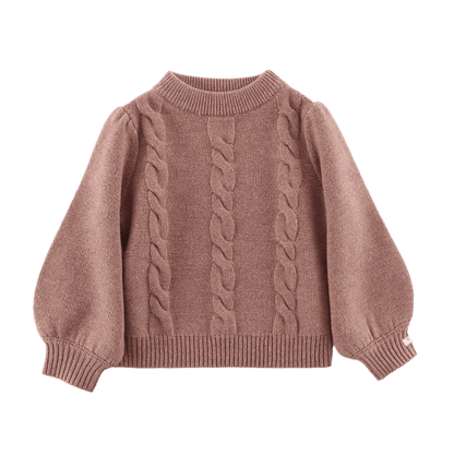 Niena Merino Wool Sweater | Plum Melange