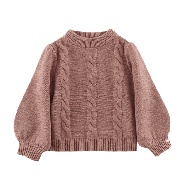 Niena Merino Wool Sweater | Plum Melange