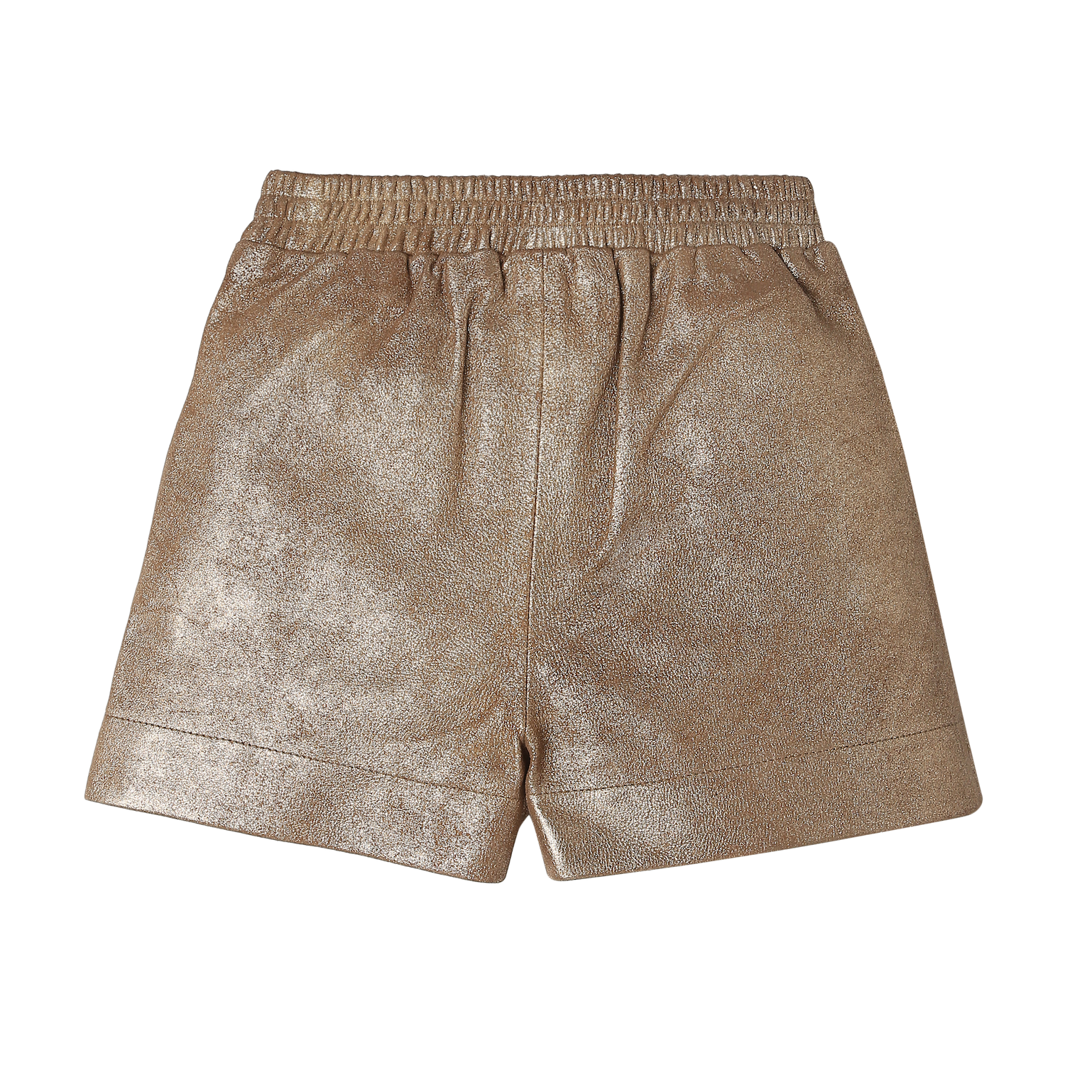 Ronie Leather Shorts | Rose Brown Metallic