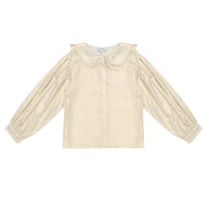 Suzei Blouse | Soft Sand Metallic