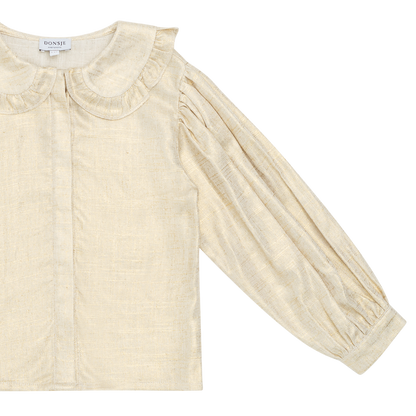 Suzei Blouse | Soft Sand Metallic