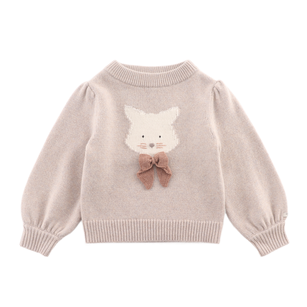donsje Winni Sweater 5-6y（Denna Merino Wool Sweater | Cat | Ash  