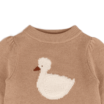 Denna Merino Wool Sweater | Duck | Hazelnut