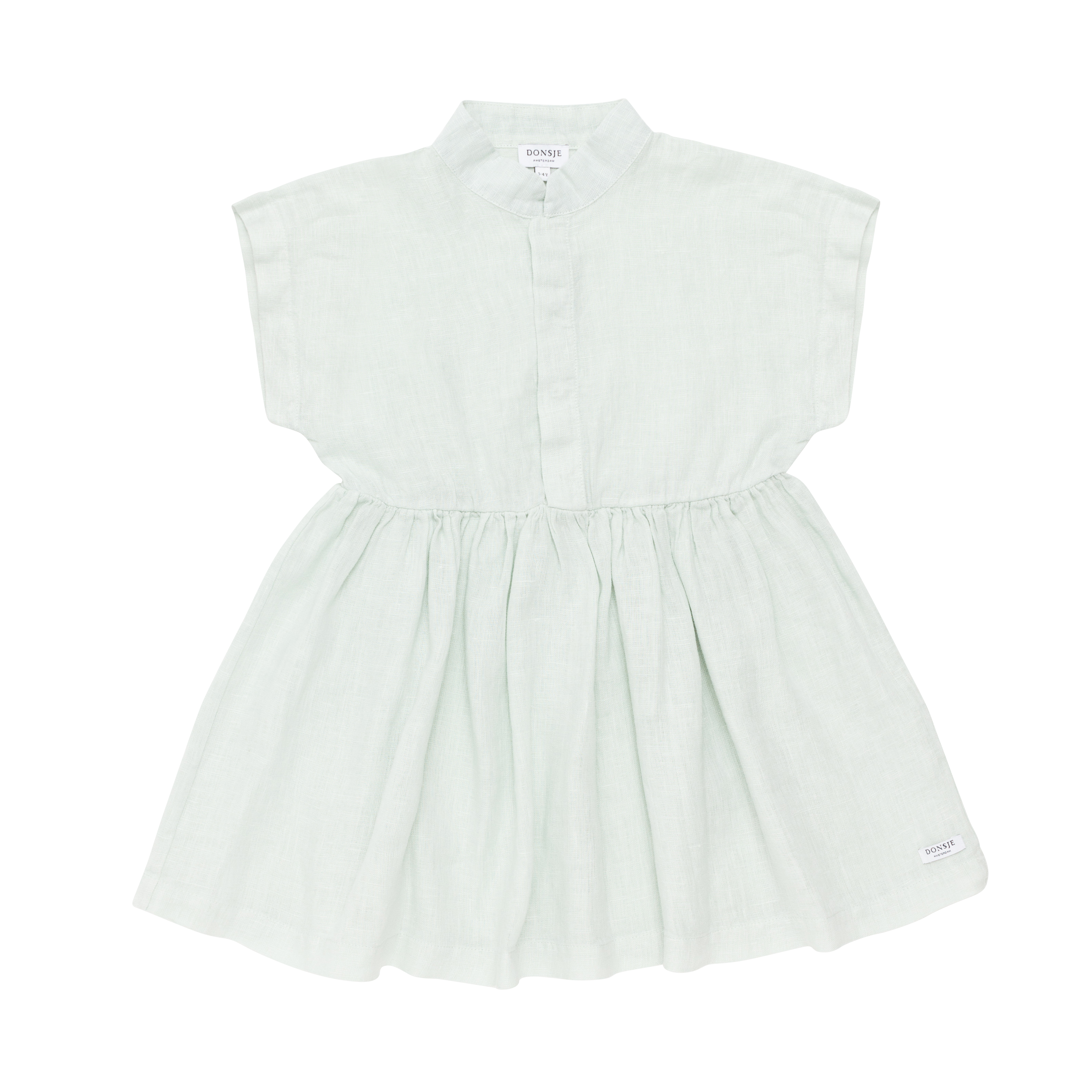 Byzou Linen Dress | Mint Green