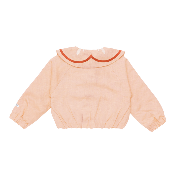 Filein Linen Jacket | Cloudy Rose