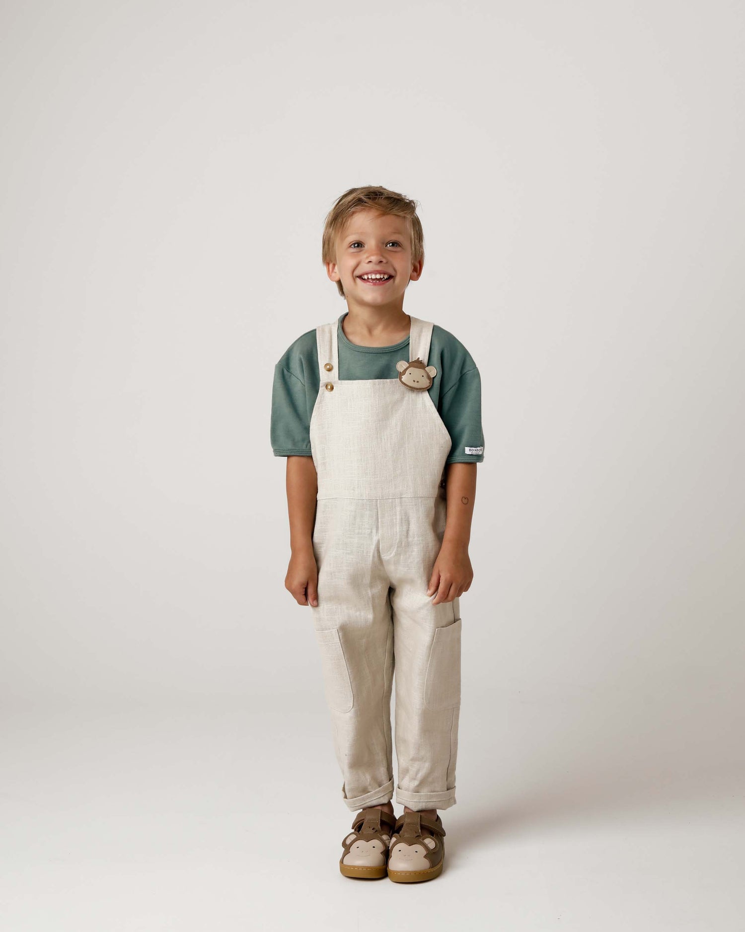 Jaylen Linen Overalls | Soft Sand