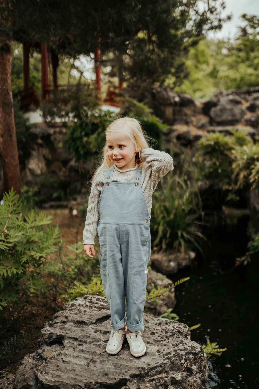 Jaylen Linen Overalls | Sky Blue