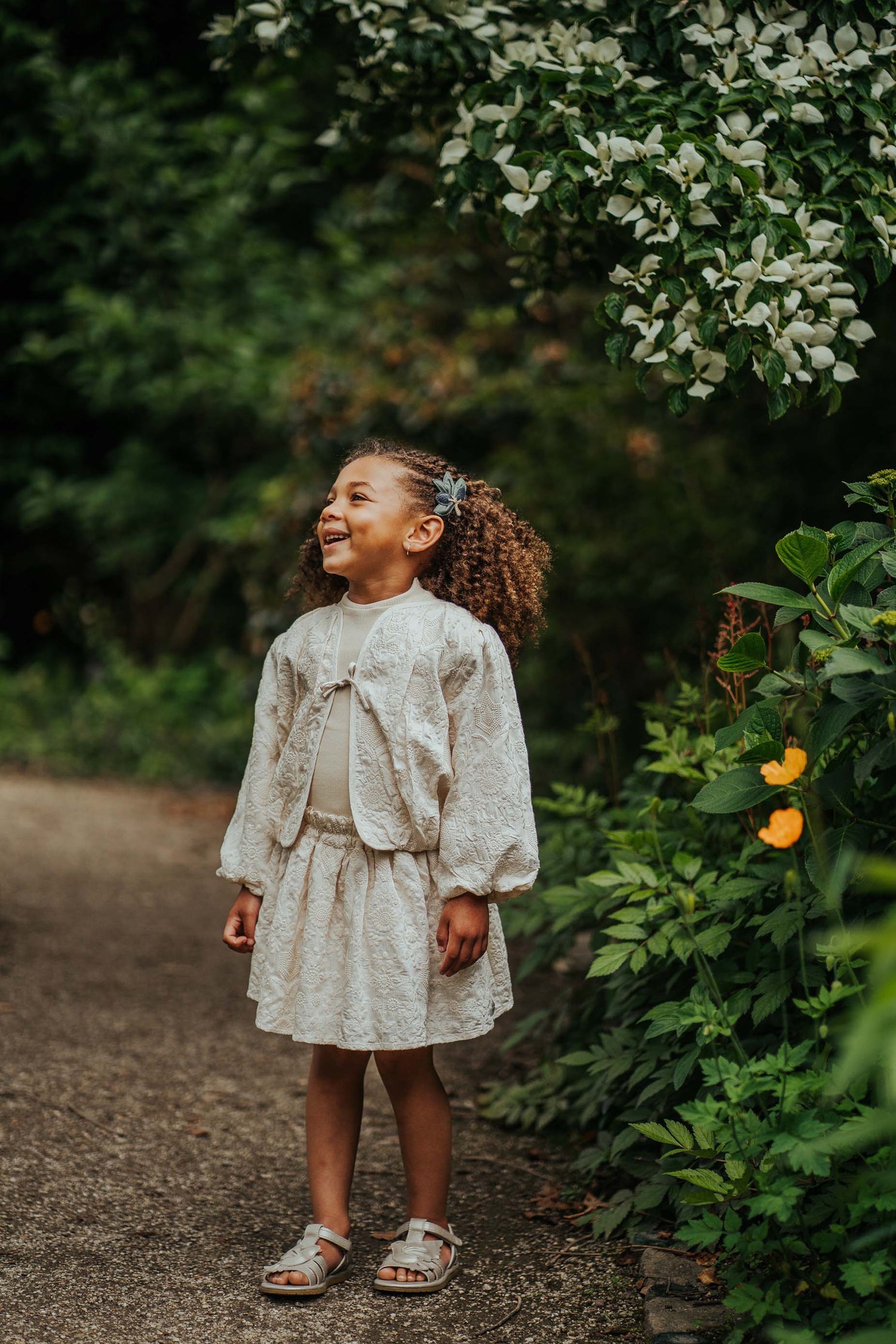 Raylen Skirt | Warm White Flowers