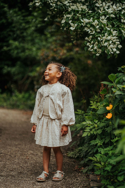 Raylen Skirt | Warm White Flowers