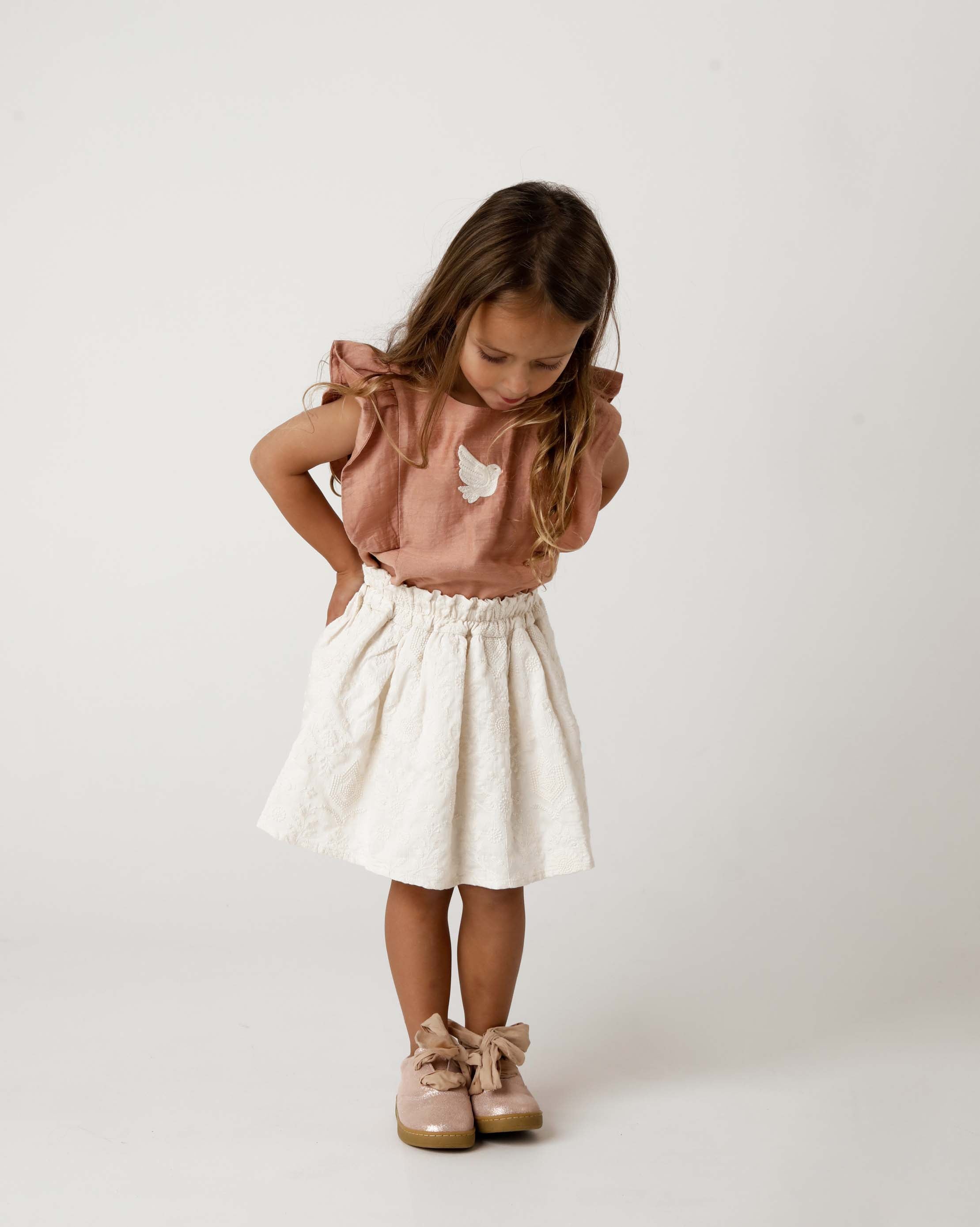 Raylen Skirt | Warm White Flowers