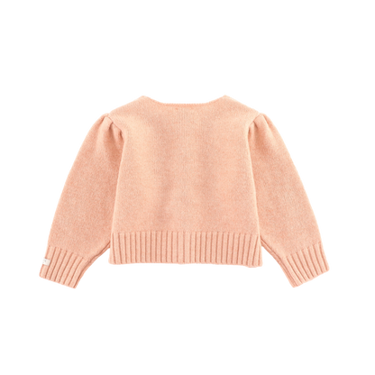 Amynda Merino Wool Cardigan | Cloudy Rose Melange