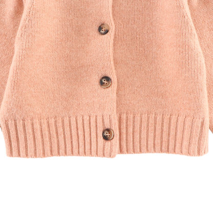 Amynda Merino Wool Cardigan | Cloudy Rose Melange