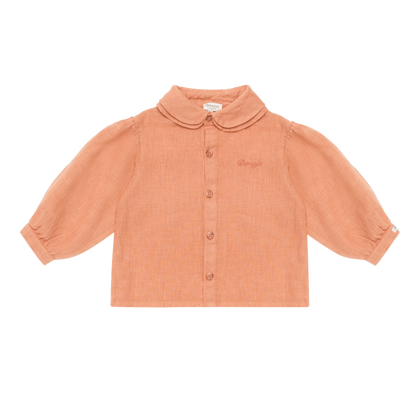 Anoeche Linen Blouse | Amber Brown