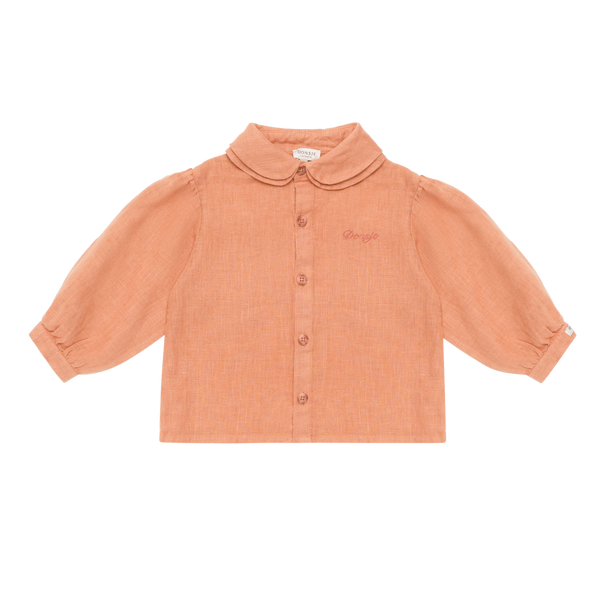 Anoeche Linen Blouse | Amber Brown