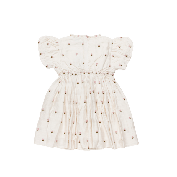 Clarize Dress | Roses | Warm White