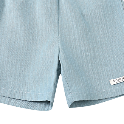 Cyriel Shorts | Steel Blue Striped