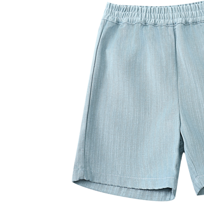 Cyriel Shorts | Steel Blue Striped