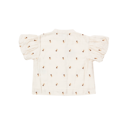 Ezrah Blouse | Bees | Warm White