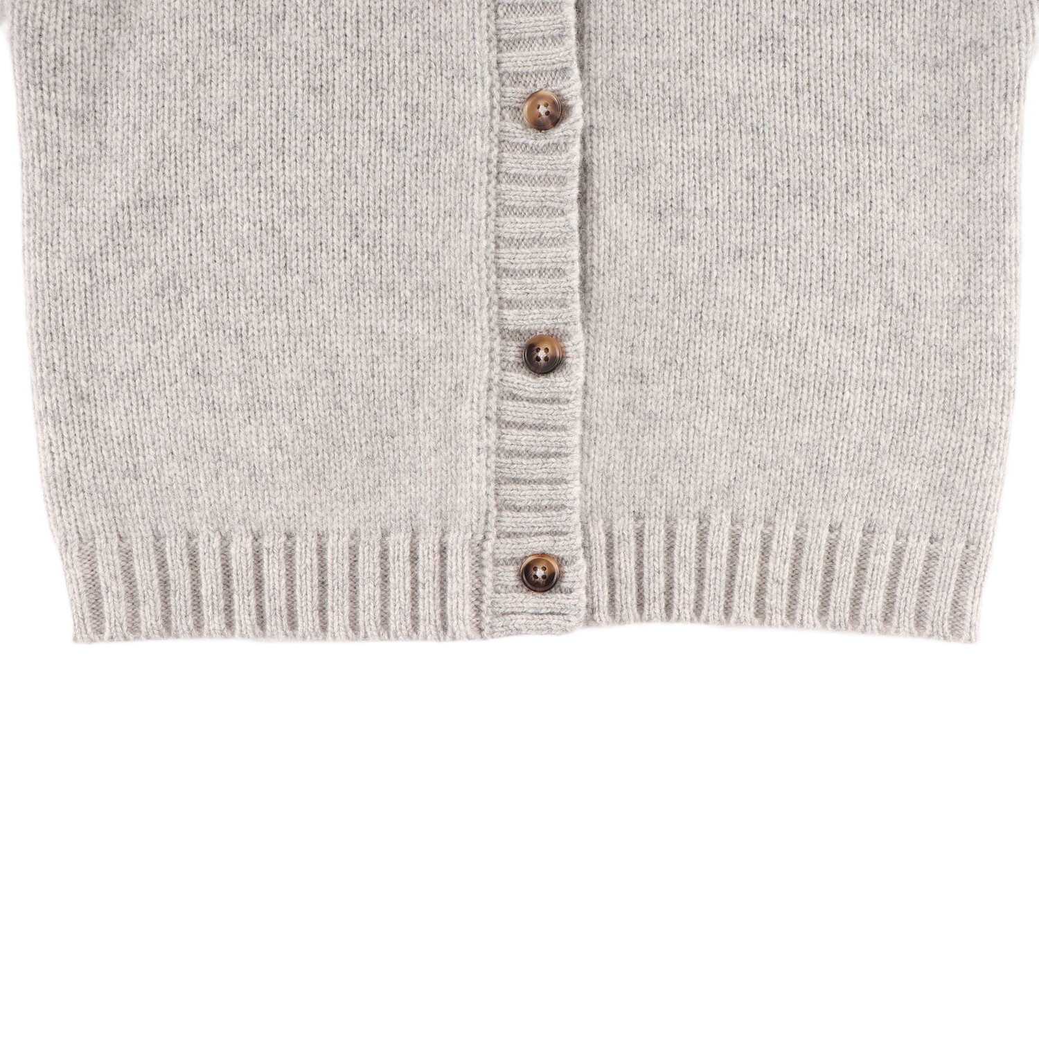 Gilane Merino Wool Cardigan | Soft Grey Melange