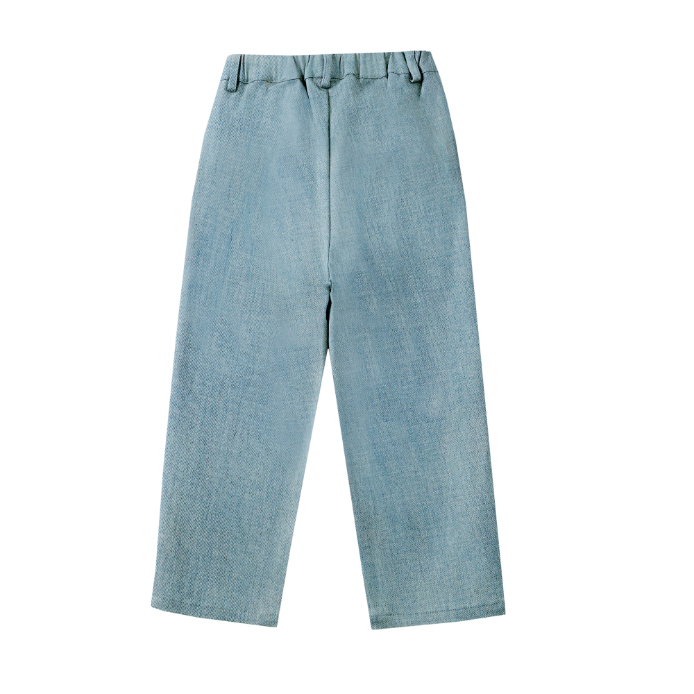 Kassim Denim Trousers | Bear | Ice Blue