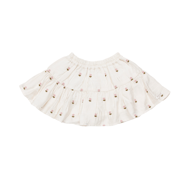 Lindie Skirt | Roses | Warm White