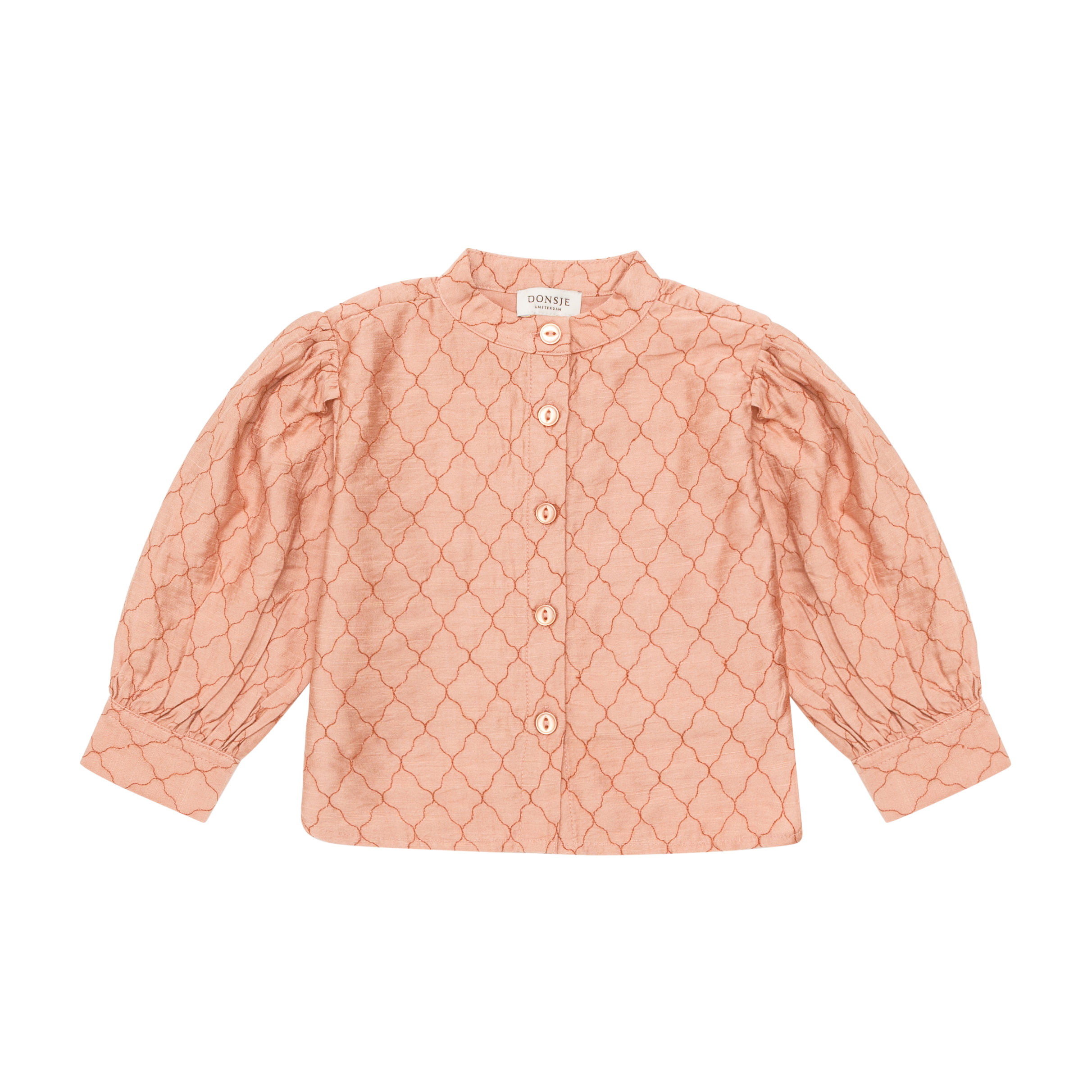 Mieke Blouse | Cloudy Rose - Rust Diamonds