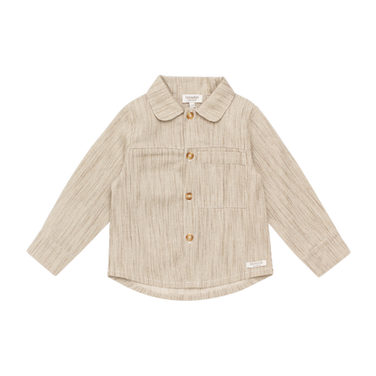 Pieter Overshirt | Sesame - White Striped