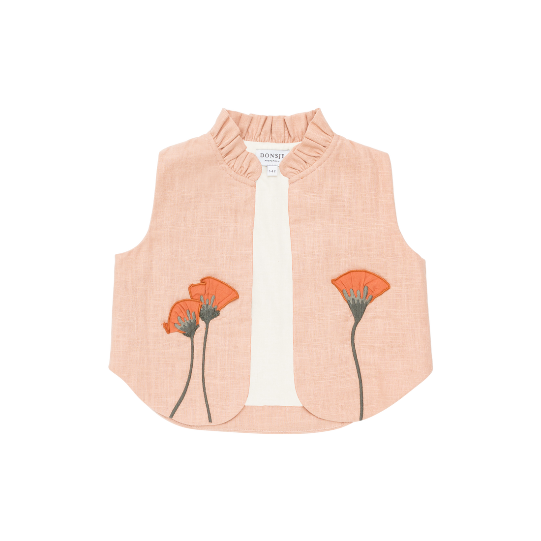 Sugy Linen Gilet | Poppy | Cloudy Rose