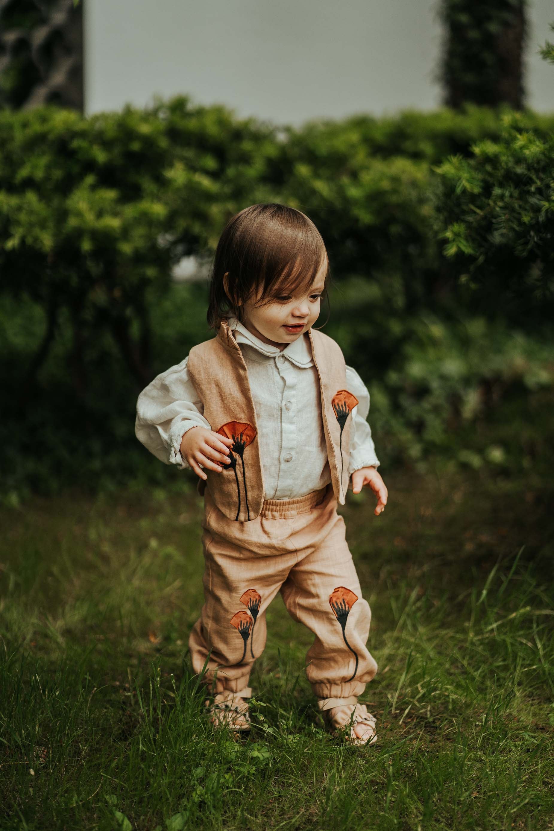 Sugy Linen Gilet | Poppy | Cloudy Rose