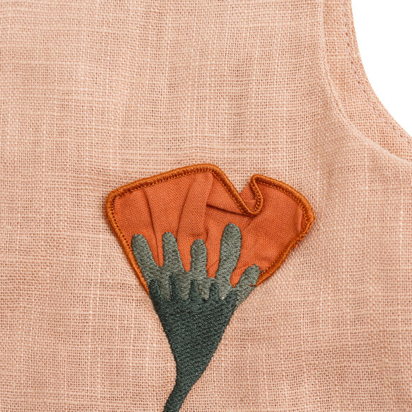 Sugy Linen Gilet | Poppy | Cloudy Rose