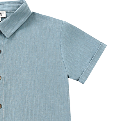 Qrammie Shirt | Steel Blue Striped