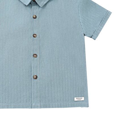 Qrammie Shirt | Steel Blue Striped