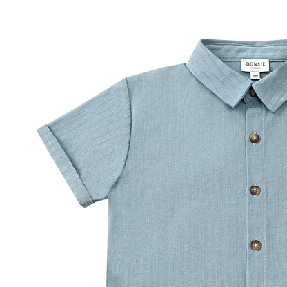 Qrammie Shirt | Steel Blue Striped