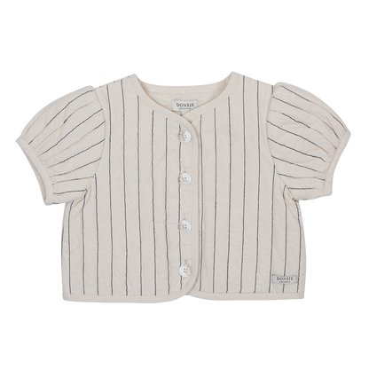 Milenna Jacket | Soft Sand - Blue Striped