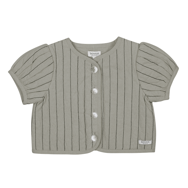 Milenna Jacket | Dusty Green – Thyme Striped