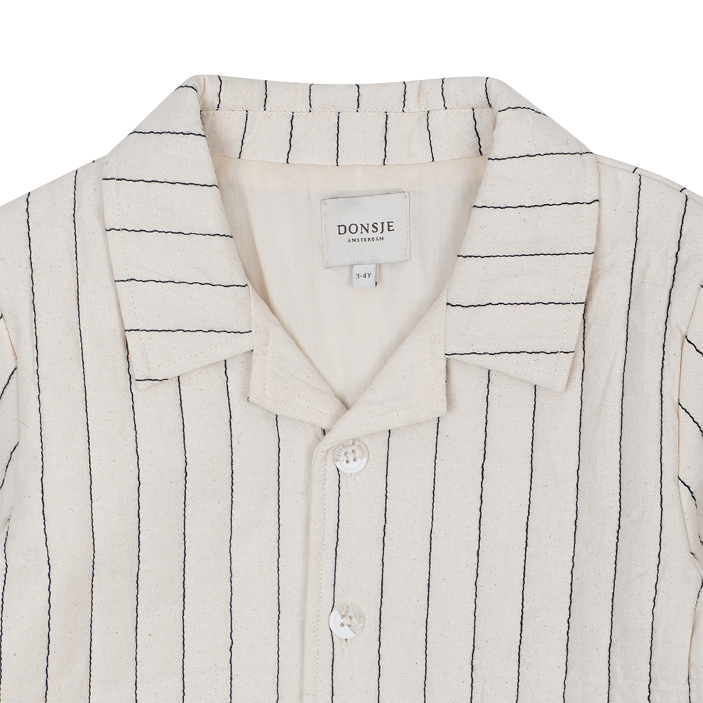 Orselle Jacket | Soft Sand - Blue Striped