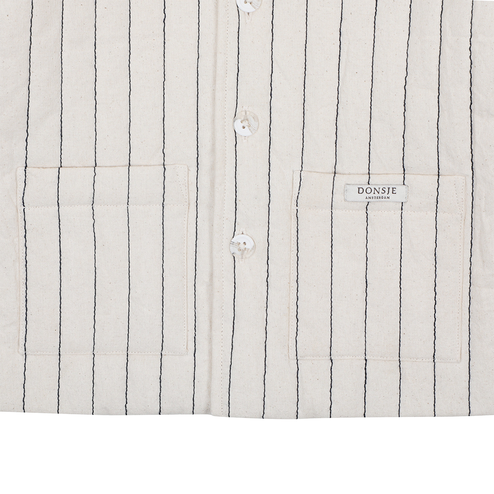 Orselle Jacket | Soft Sand - Blue Striped