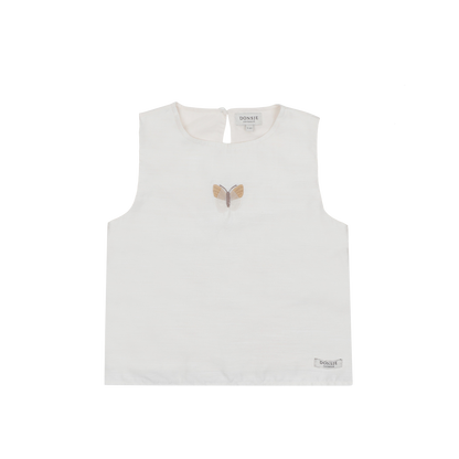 Linzie Top | Vlinder | Warm White