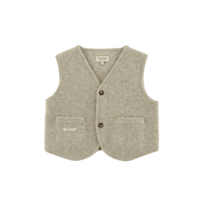 Maurtis Merino Wool Gilet | Light Grey Melange