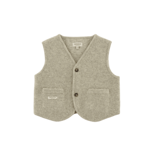 Maurtis Merino Wool Gilet | Light Grey Melange