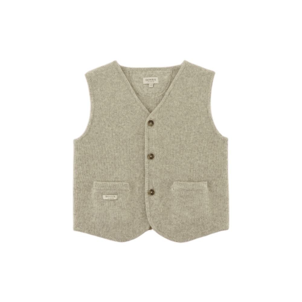 Maurtis Merino Wool Gilet | Light Grey Melange
