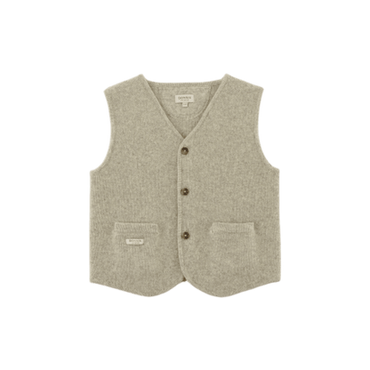 Maurtis Merino Wool Gilet | Light Grey Melange