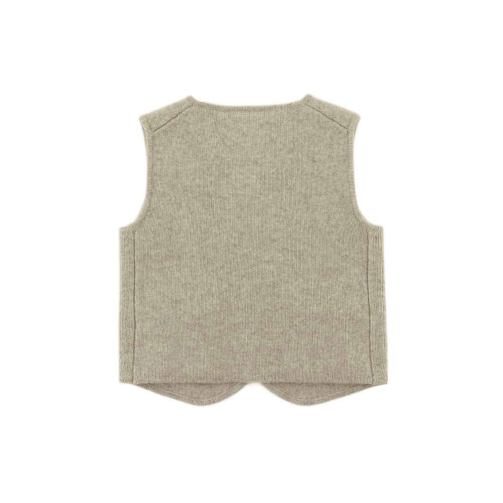 Maurtis Merino Wool Gilet | Light Grey Melange