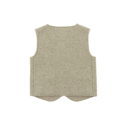Maurtis Merino Wool Gilet | Light Grey Melange