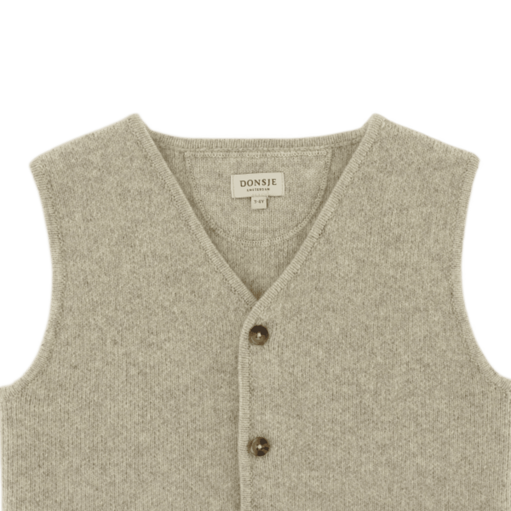 Maurtis Merino Wool Gilet | Light Grey Melange