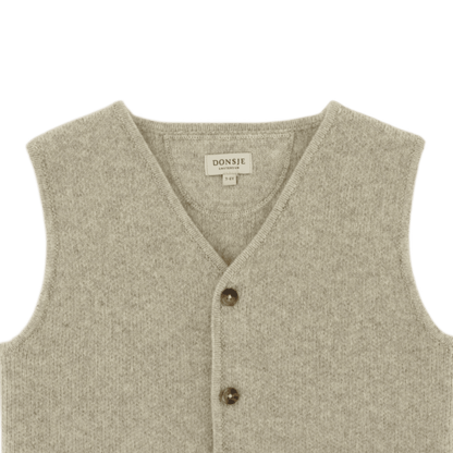 Maurtis Merino Wool Gilet | Light Grey Melange