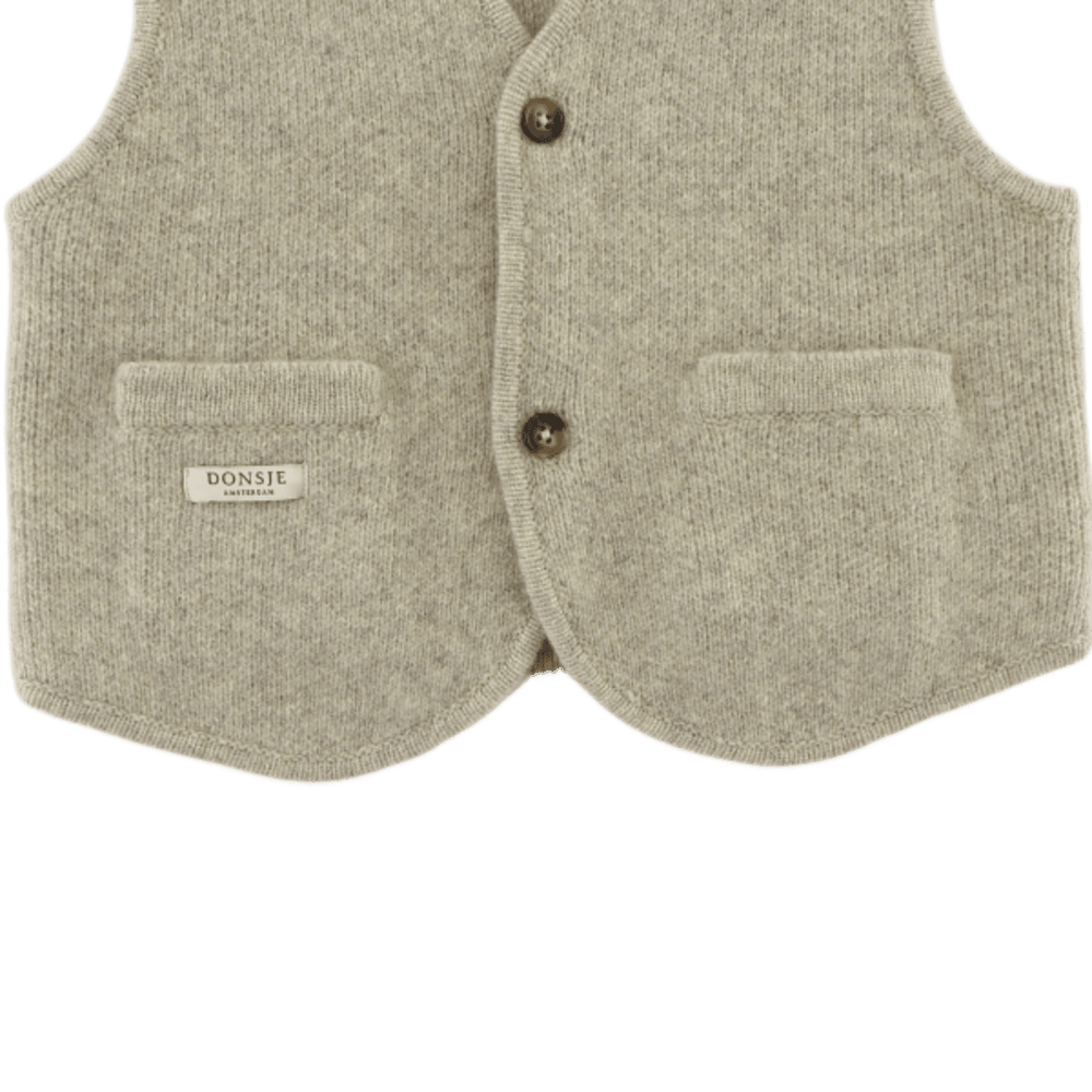 Maurtis Merino Wool Gilet | Light Grey Melange