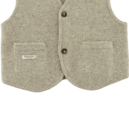 Maurtis Merino Wool Gilet | Light Grey Melange