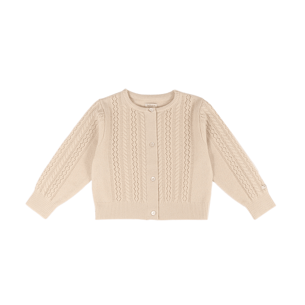 Danik Merino Wool Cardigan | Soft Sand