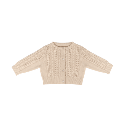 Danik Merino Wool Cardigan | Soft Sand